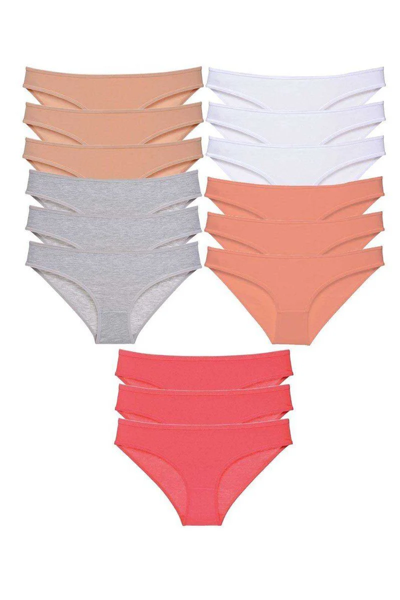 15 Adet Süper Eko Set Likralı Kadın Slip Külot - Pamuklu Ten Grui Beyaz Pudra Fuşya 15 Adet Süper Eko Set Likralı Kadın Slip Külot - Pamuklu Ten Grui Beyaz Pudra Fuşya