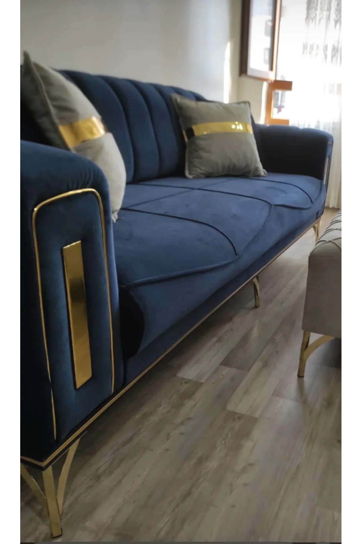 15 Cm V Boru Model Gold Metal Mobilya, Dolap, Koltuk, Kanepe, Tv Ünitesi Ayakları Metal (4 ADET)