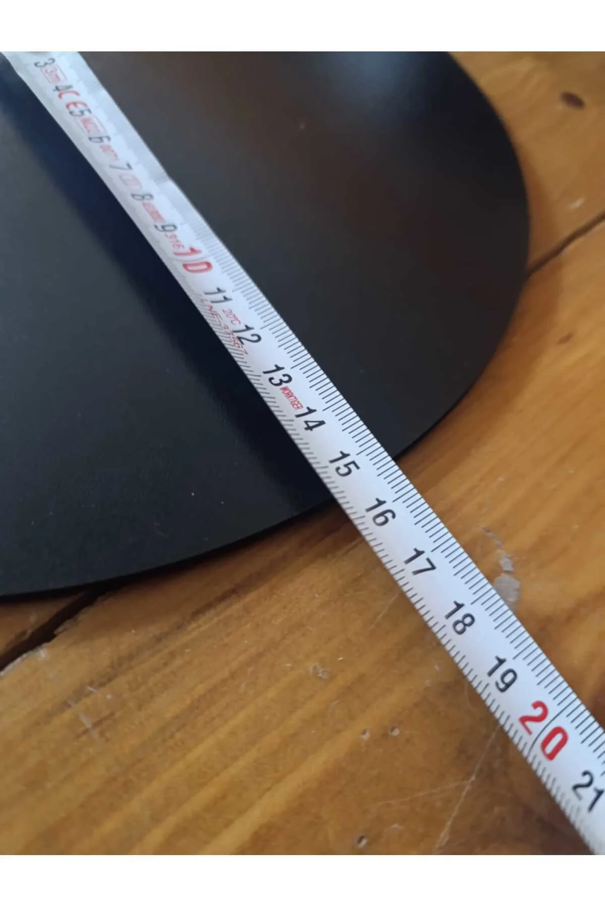 15 Cm Yuvarlak Siyah Çok Amaçlı Dekoratif MDF Panel ve Pasta Altl