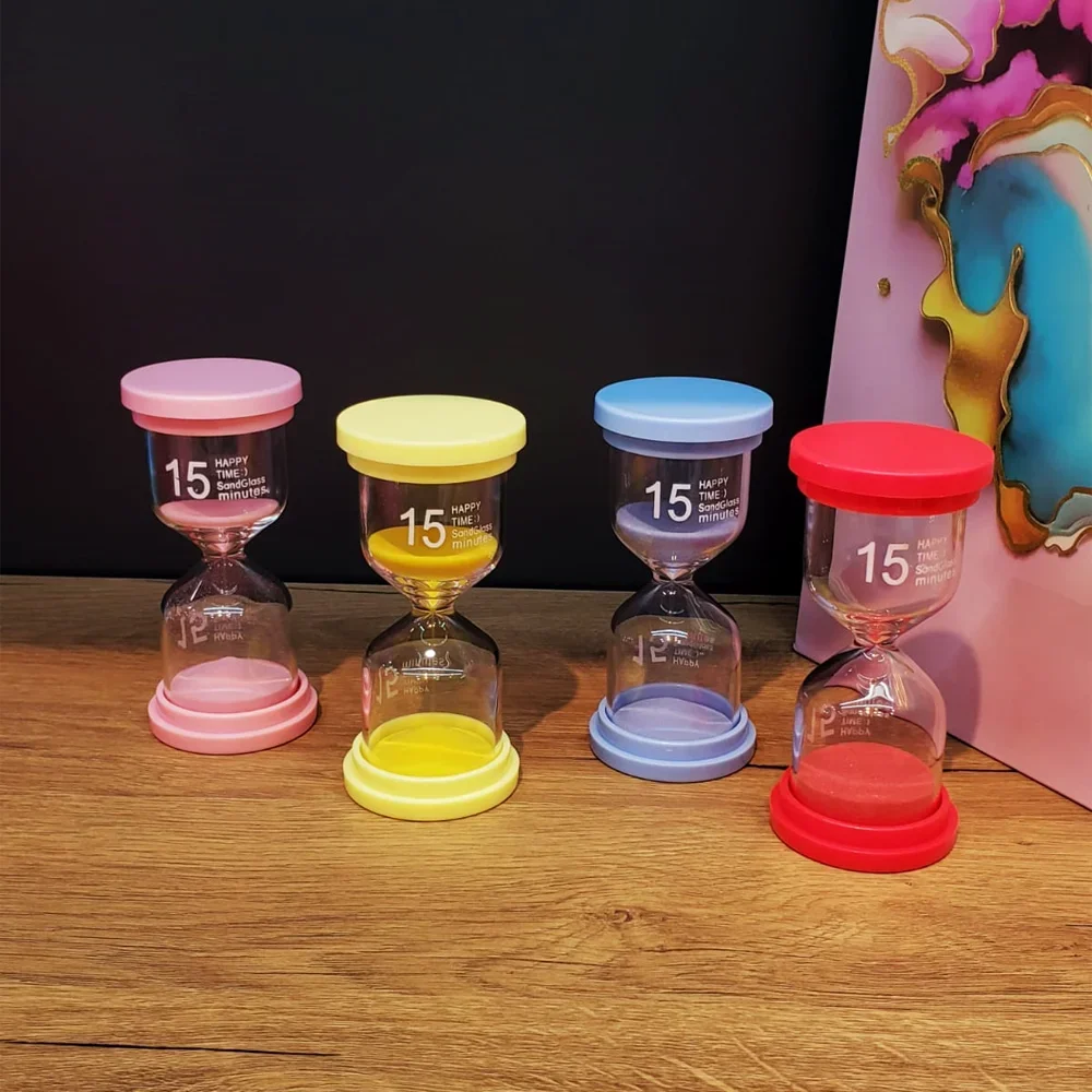 15 Dakikalık Dekoratif Kum Saati Zaman Ölçer Şık Tasarım