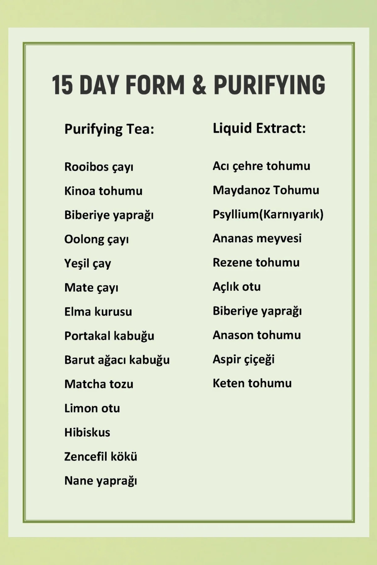 15 Günlük Detoks Programı Detoks Çay & Sıvı Ekstrakt 15 Günlük Detoks Programı Detoks Çay & Sıvı Ekstrakt - Görsel 3