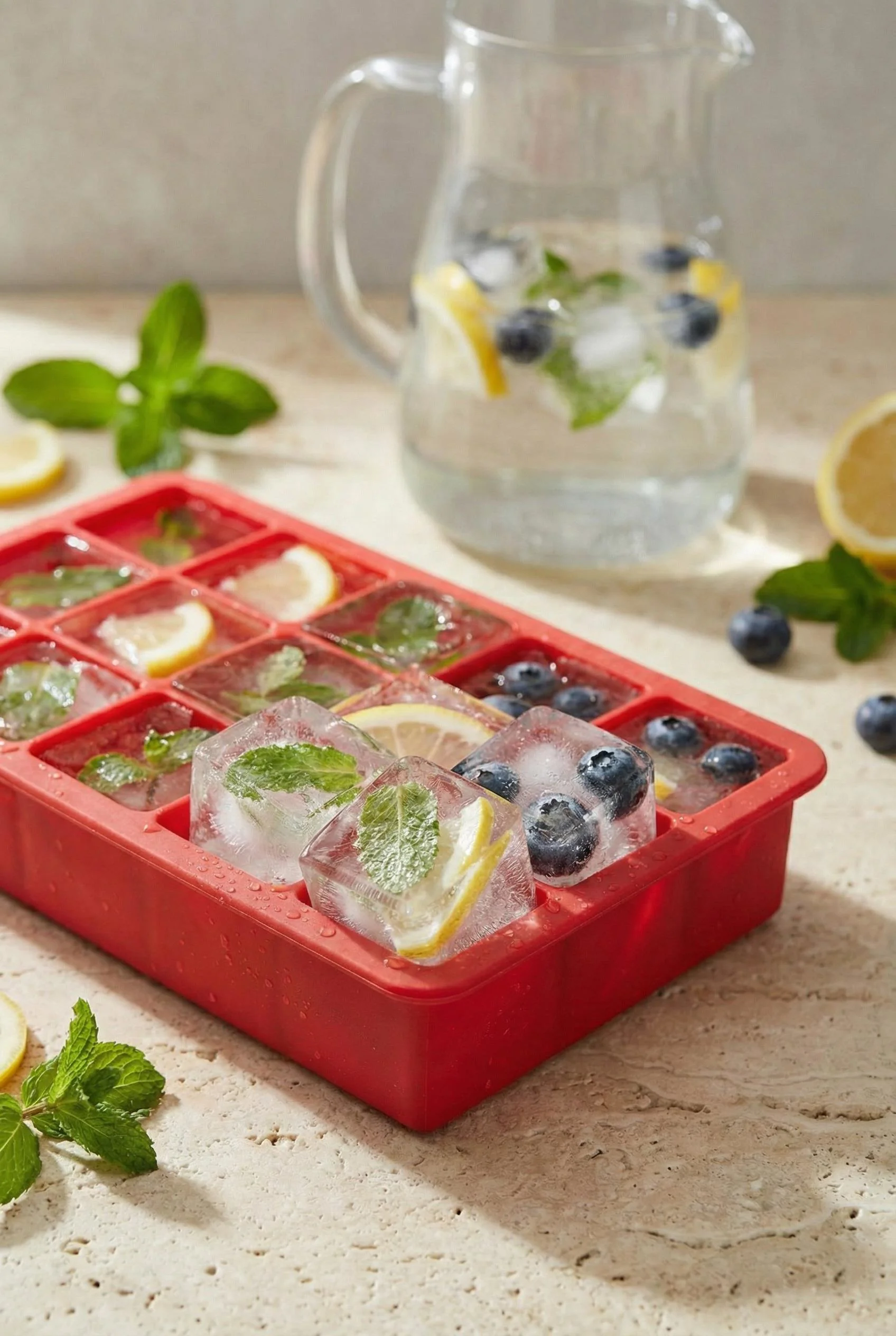 15 Hazneli Silikon Buz Kalıbı &amp; Çok Amaçlı Buzluk Ve Dondurucu Organizeri 12x19 cm