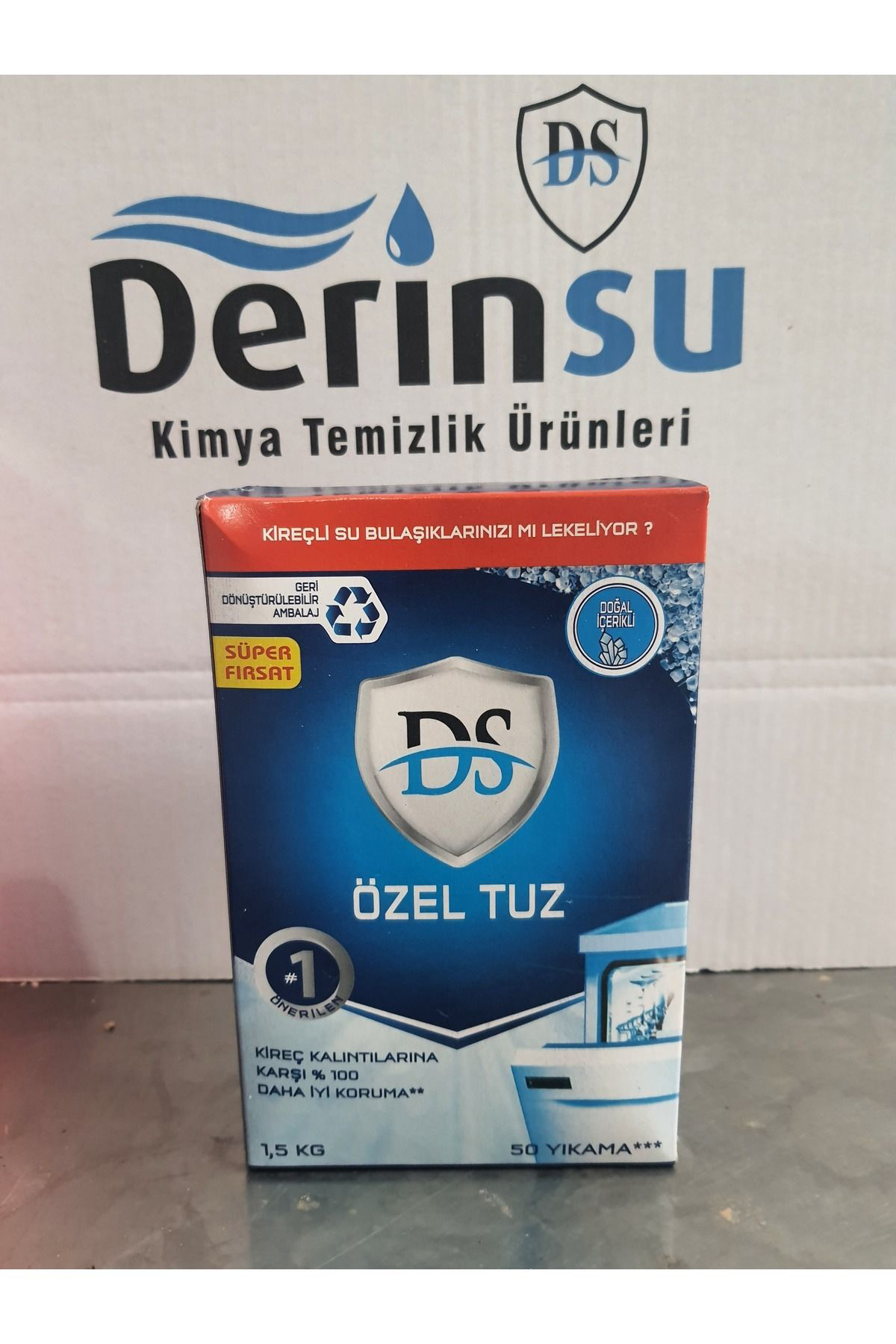 1.5 KĞ DS ÖZEL TUZ + 500 ml BULAŞIK MAKİNE PARLATİCİ 2 Sİ 1 ARADA