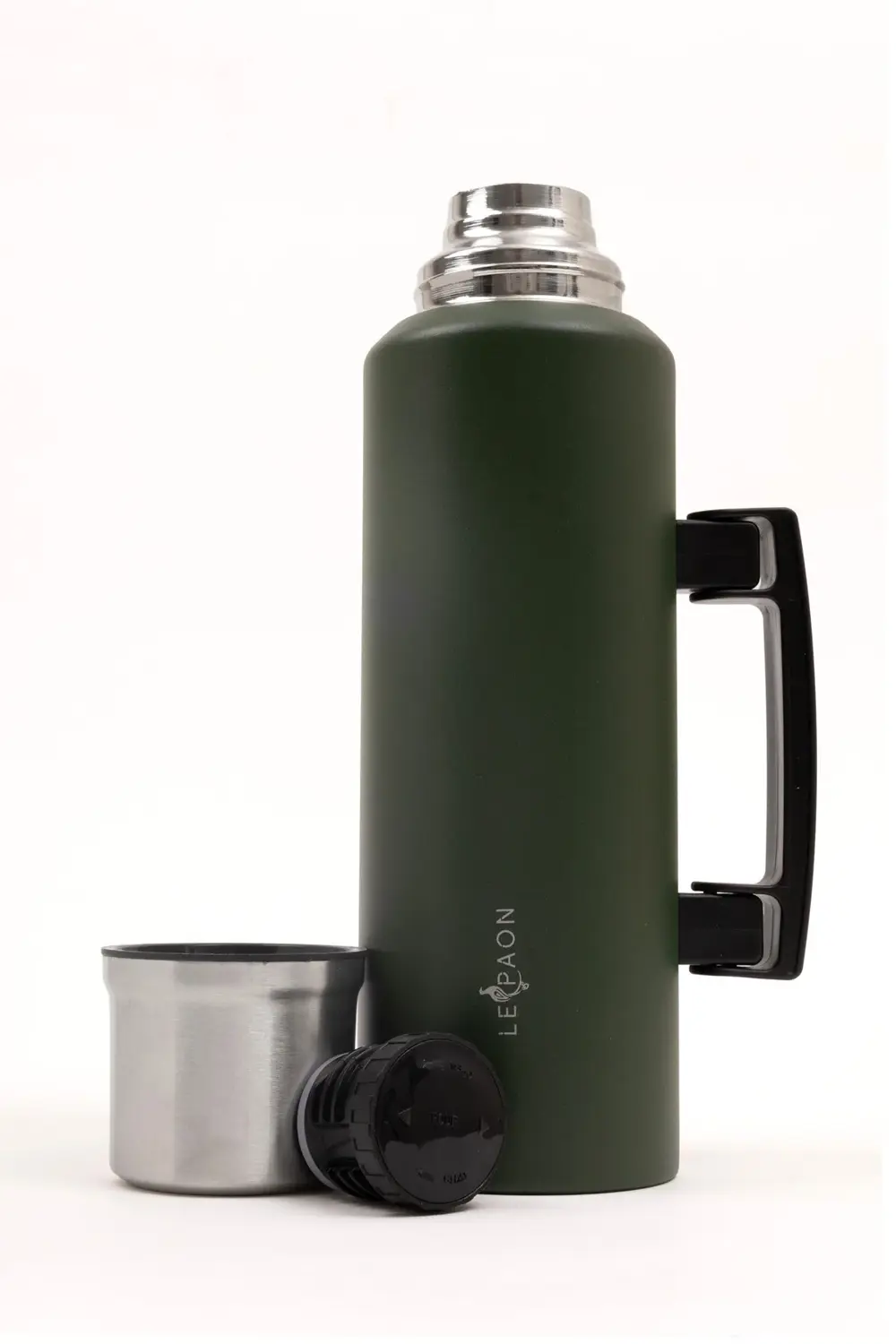 1.5 L Paslanmaz Çelik Termos Katlanır Kulp Sızdırmaz 24 Saat Sıca