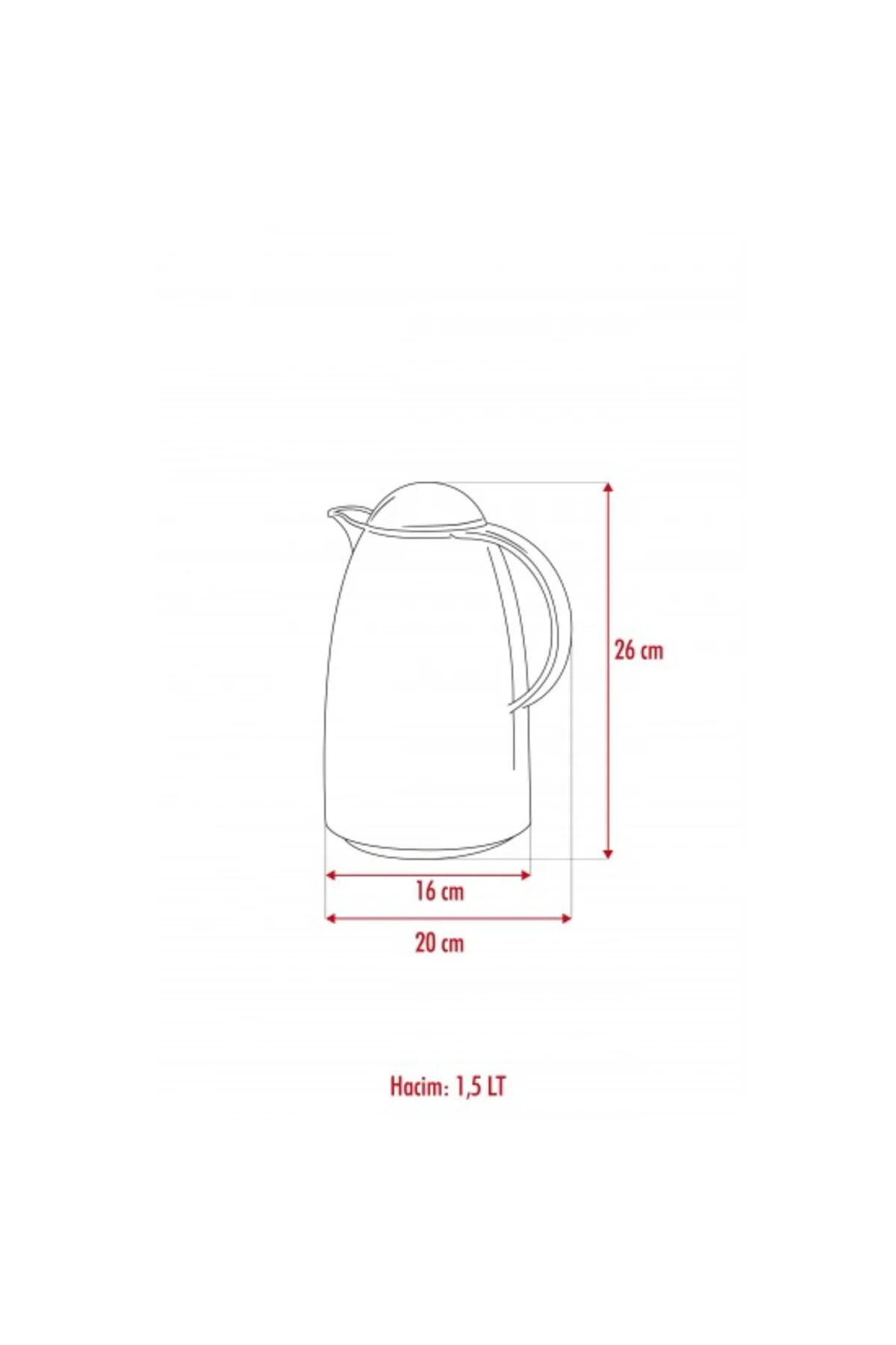 1.5 LT Isı Yalıtımlı Çay Ve Soğuk Su Termosu Şeffaf (12 Saat Sıcak Tutar& İçi Camdır) - Görsel 3