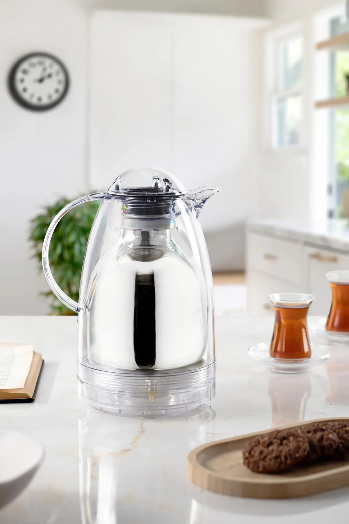 1.5 LT Isı Yalıtımlı Çay Ve Soğuk Su Termosu Şeffaf (12 Saat Sıcak Tutar& İçi Camdır) 1.5 LT Isı Yalıtımlı Çay Ve Soğuk Su Termosu Şeffaf (12 Saat Sıcak Tutar& İçi Camdır)