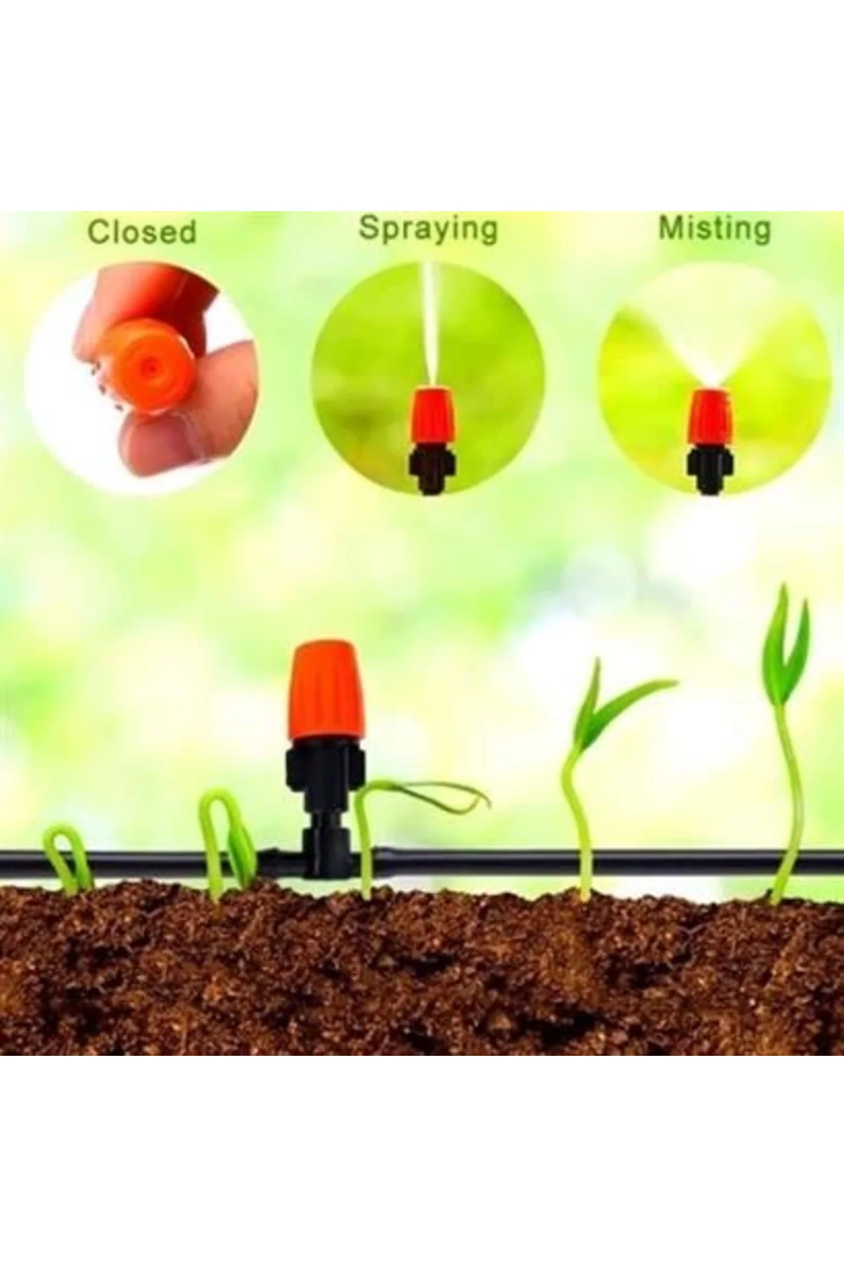 15 Metre Bahçe Damlama Sulama Sistemi Seti Hortum ve Ek Parçaları