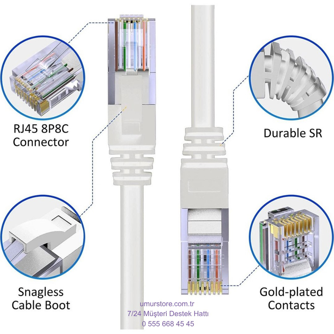 15 Metre Cat6 Patch Kablo 15M Ethernet Kablosu Utp Lan Kablosu In