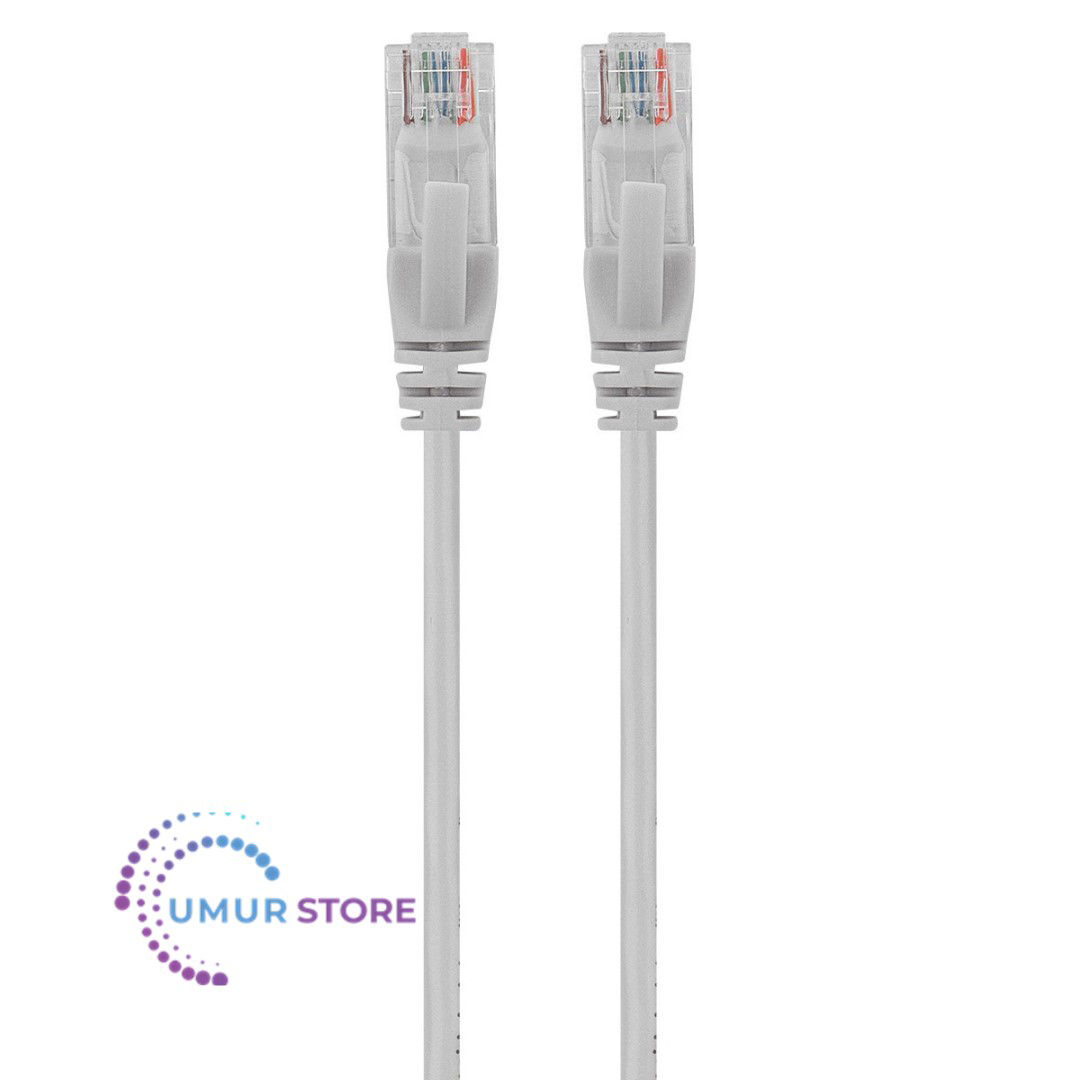 1.5 Metre Gri Cat6 RJ45 Lan Kablosu Uçları Fabrikasyon Takılı Bil