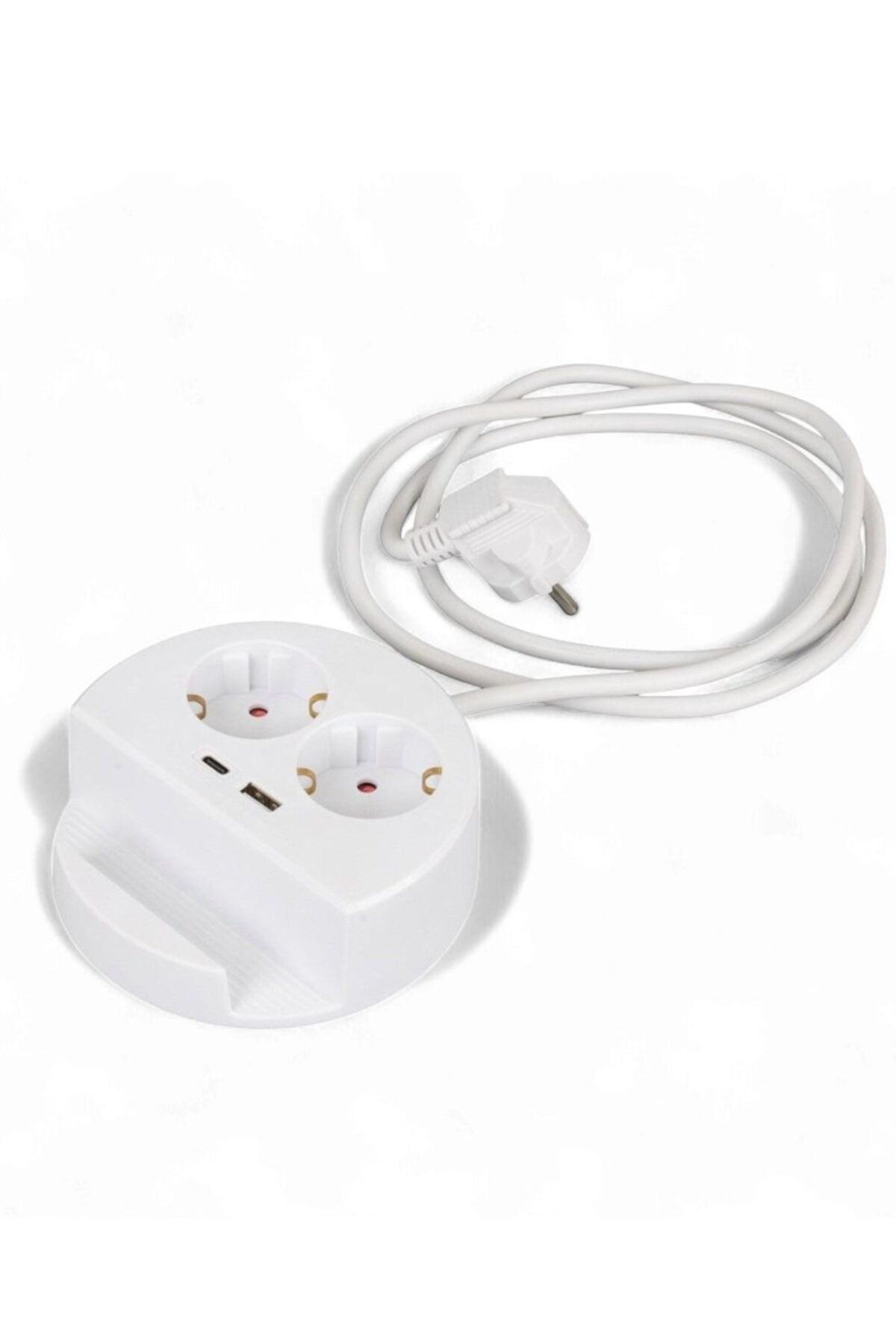 1.5 Metre Grup Priz – 2 USB + 1 Type-C Girişli, Telefon Standlı, 