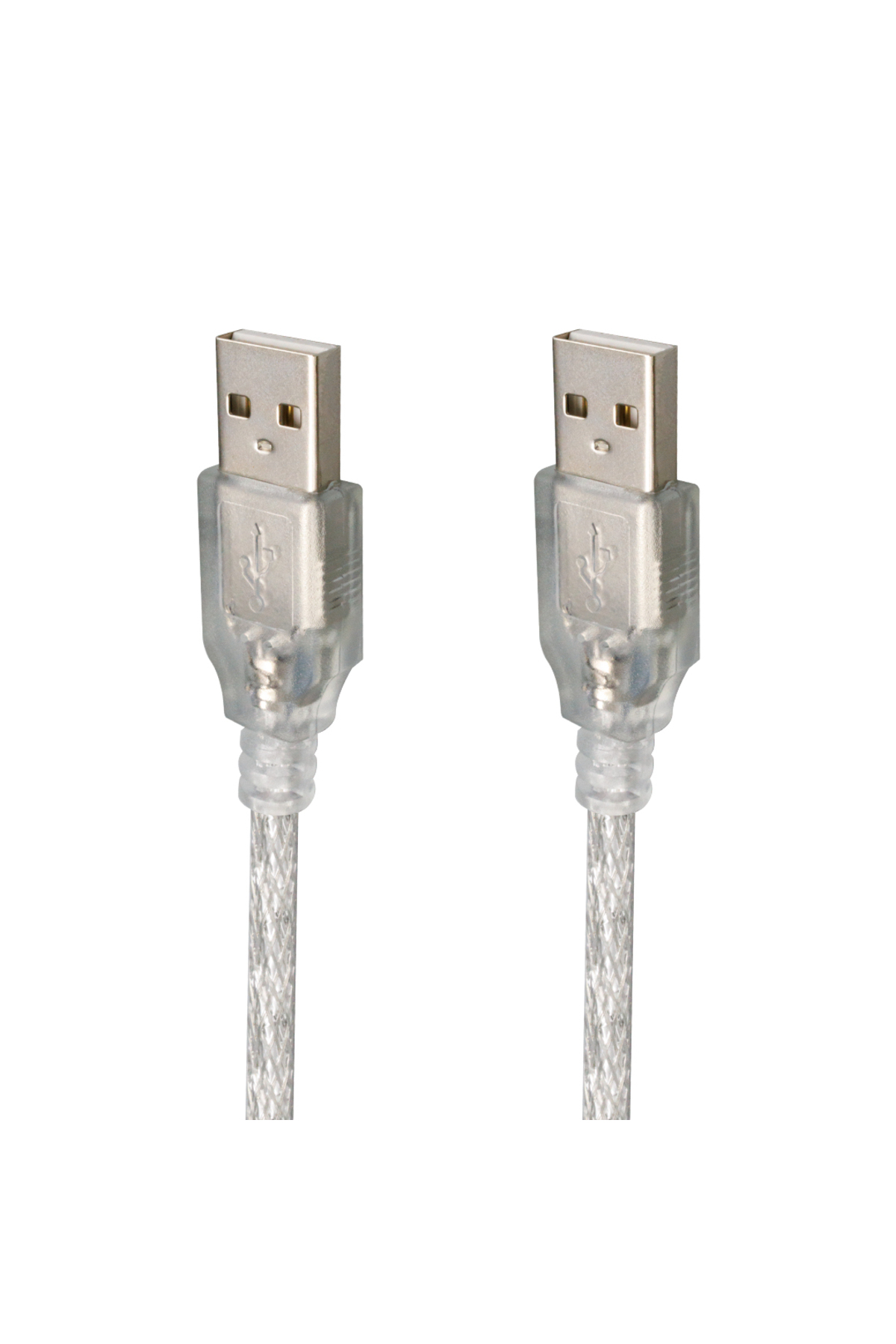 1.5 Metre Şeffaf Usb Erkek-Erkek Kablo