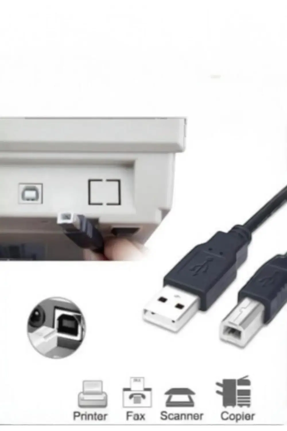 1.5 Metre USB 2.0 Yazıcı Kablosu – Siyah, Hızlı Veri Aktarım