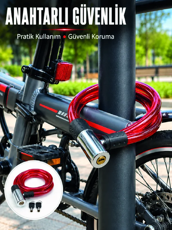 15 mm Kalın Çelik Halat ile Bisikletiniz İçin Güvenli Koruma