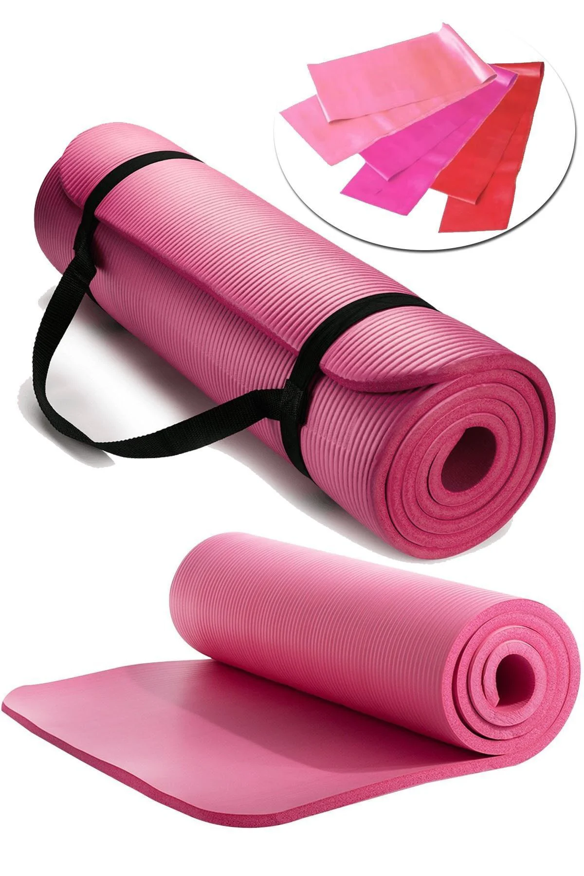 15 mm Sırtta Taşıma Askılı Pilates Minderi Matı 1.5 Cm Pilates, 3