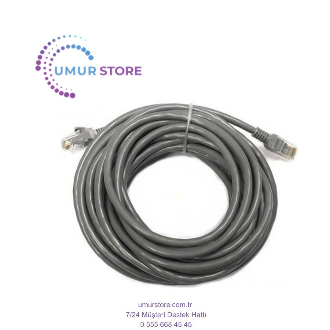 15 Mt Cat6 Jaklı Fişli Hazır İnternet Ağ Kablosu 15 Mt Cat6 Jaklı Fişli Hazır İnternet Ağ Kablosu