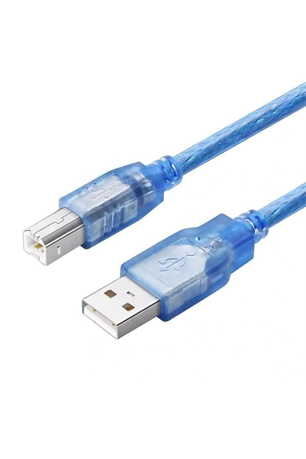 1.5 MT ŞEFFAF MAVİ USB YAZICI KABLOSU (4887)