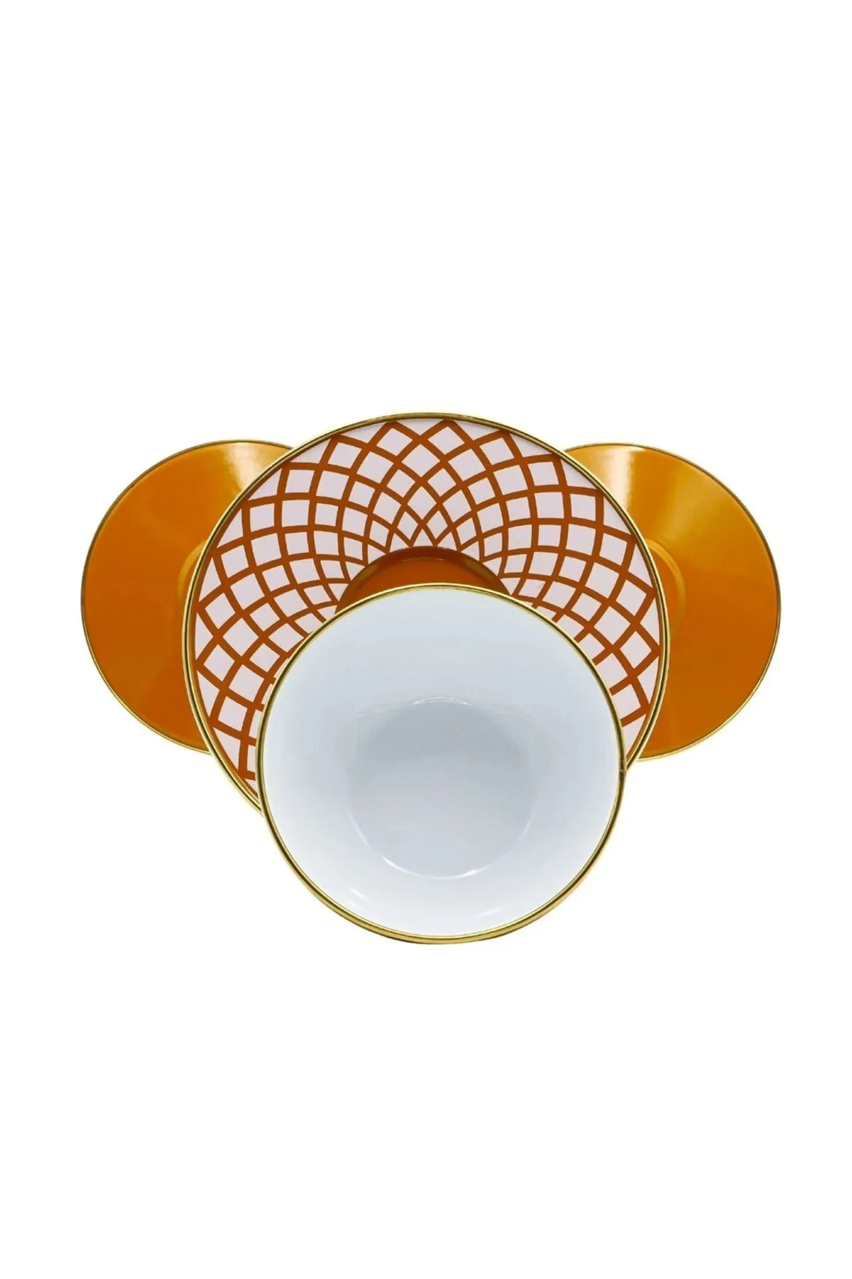 15 Parça Emaye Academia Soulmate Set Turuncu