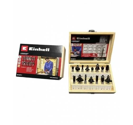 15 Parça Karışık Freze Ucu Seti 8 mm Şaft – Profesyonel Router Bit Seti