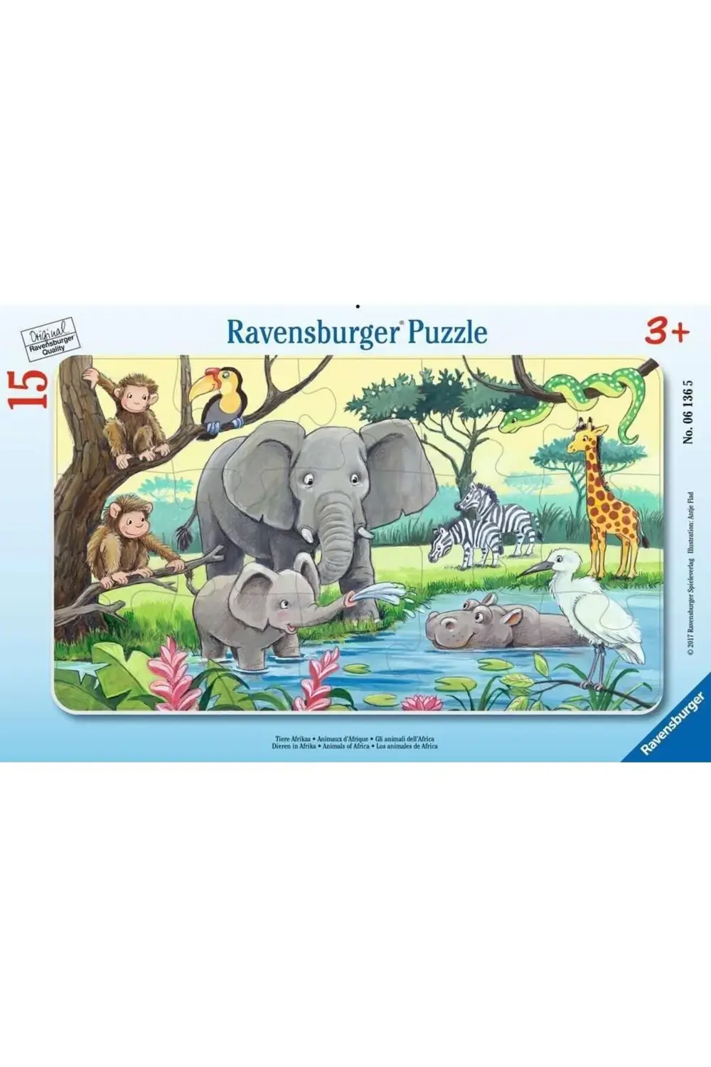 15 Parçalı Çerçeveli Puzzle Hayvanlar-061365 1178367