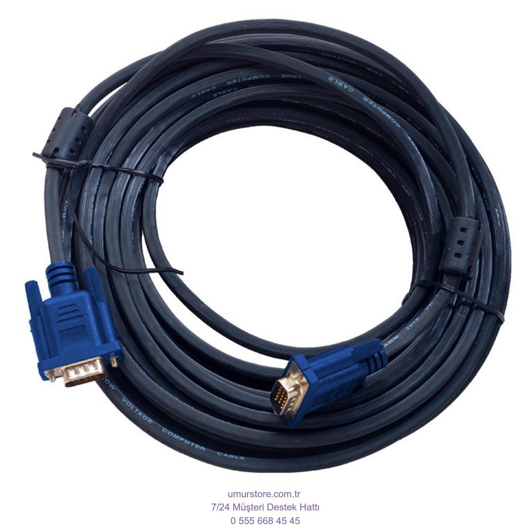 15 Pin Erkek/erkek 25 Metre VGA Kablo