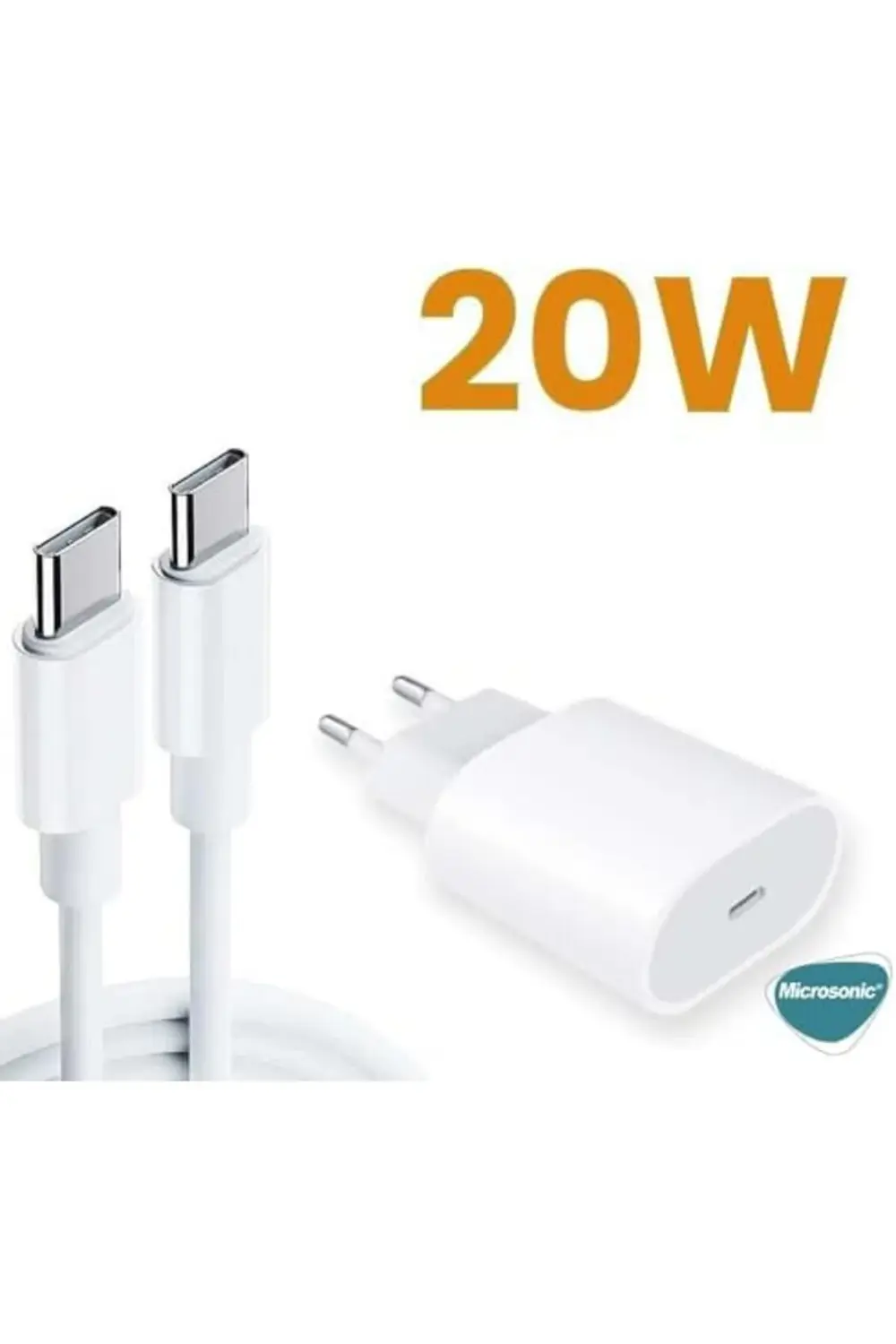 15 Pro için Type-C To Type-C 2 in 1 Şarj Seti 395519