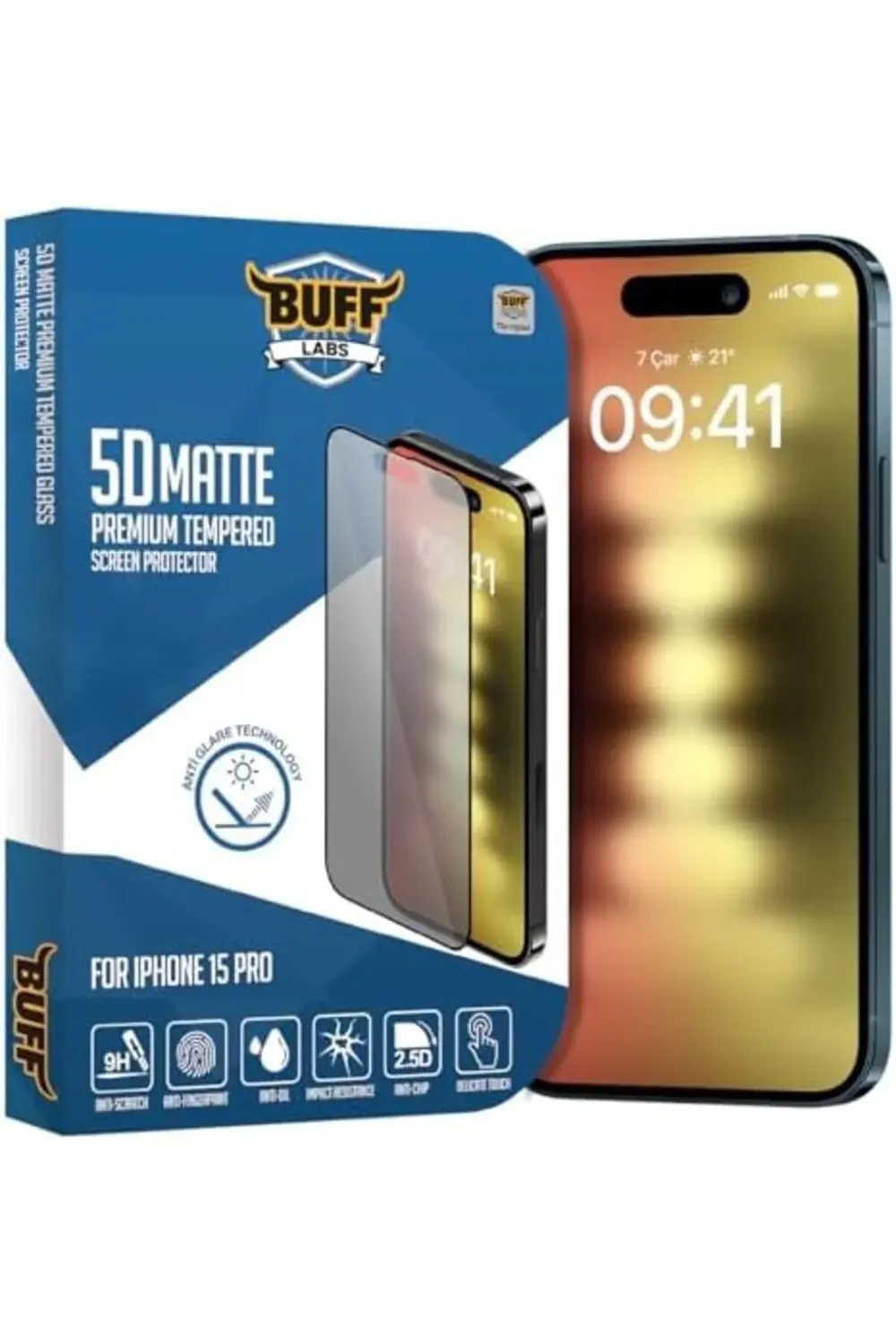 15 Pro ile Uyumlu 5D Mat Ekran, BF2290 1184728