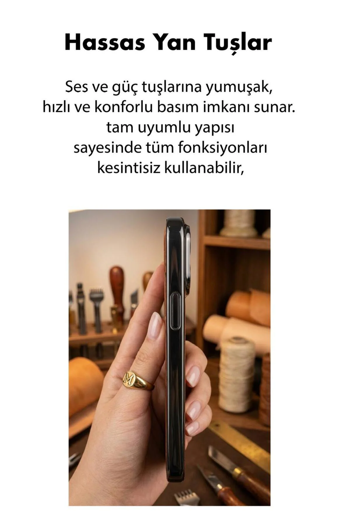 15 Pro Max Uyumlu Deri Cold Magsafe Kapak Sert Ultra İnce Tam Korum Kablosuz Şarj Destekli Kılıf