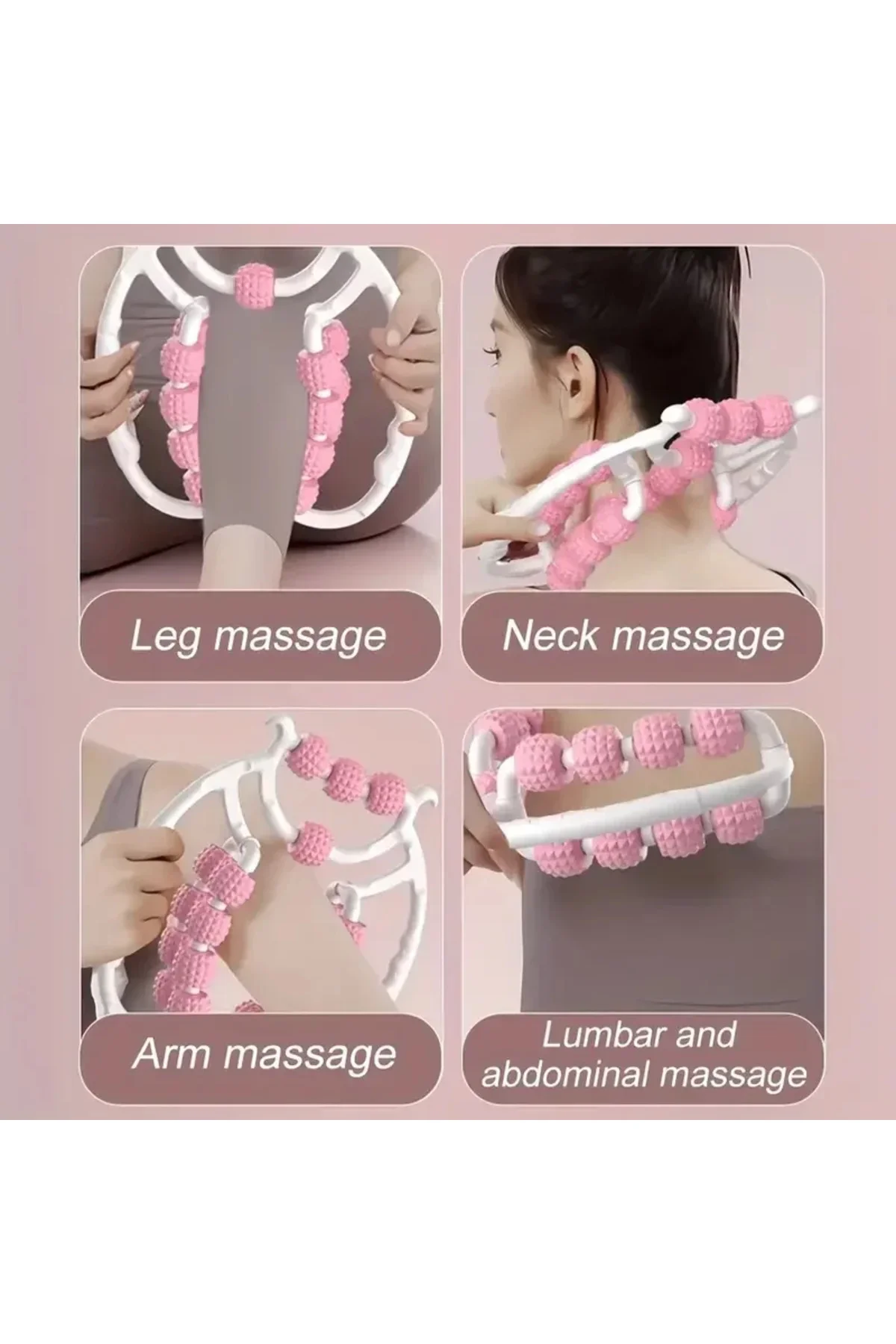 15 Tekerlekli Bacak Boyun Kol Masaj Aleti