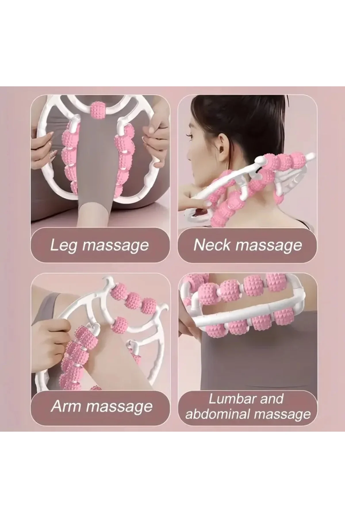 15 Tekerlekli Bacak Boyun Kol Masaj Aleti