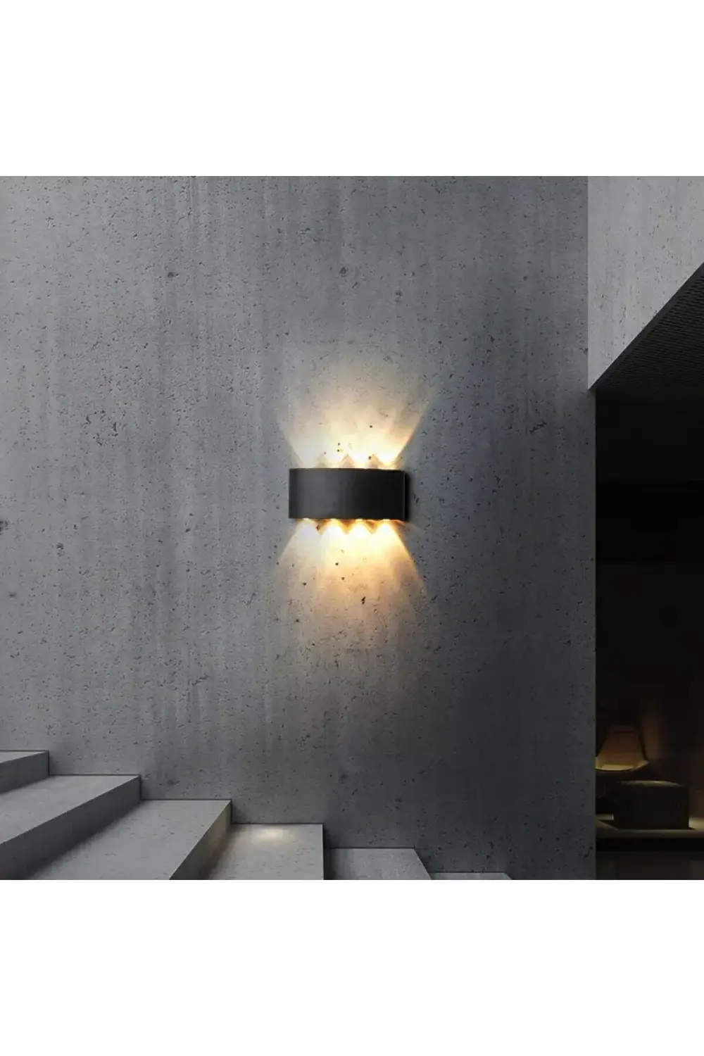 15 W İki Yönlü Led Duvar Aplik - Gün Işığı (3000K)  - Siyah - IP4