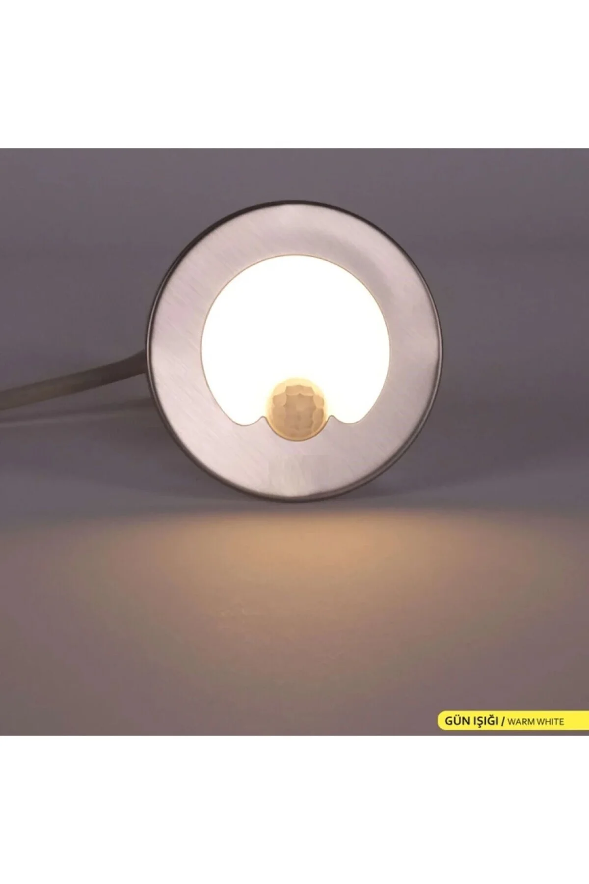 1,5 W Sensörlü Merdiven Aydınlatma Arm. - Gün Işığı (3200K) - Saten - Yuvarlak - Ct-5174g - Görsel 2