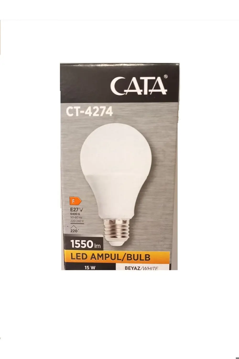 15 Watt Led Ampul BEYAZ 6400K  10 Adet Ct-4274