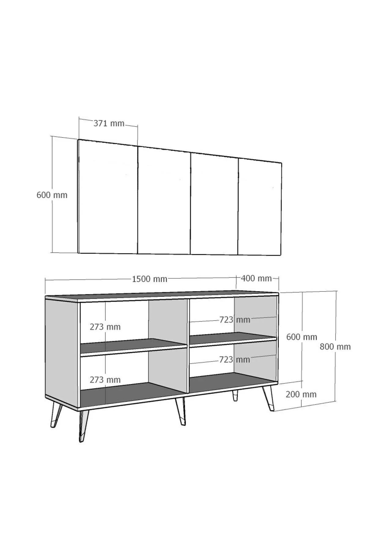150 Cm Işıl Konsol Antrasit-altın
