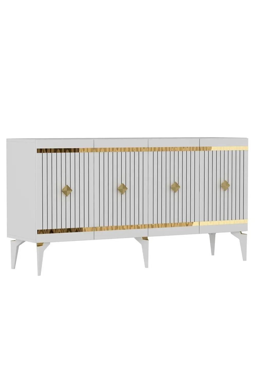 150 Cm Lenora Konsol Antrasit-altın