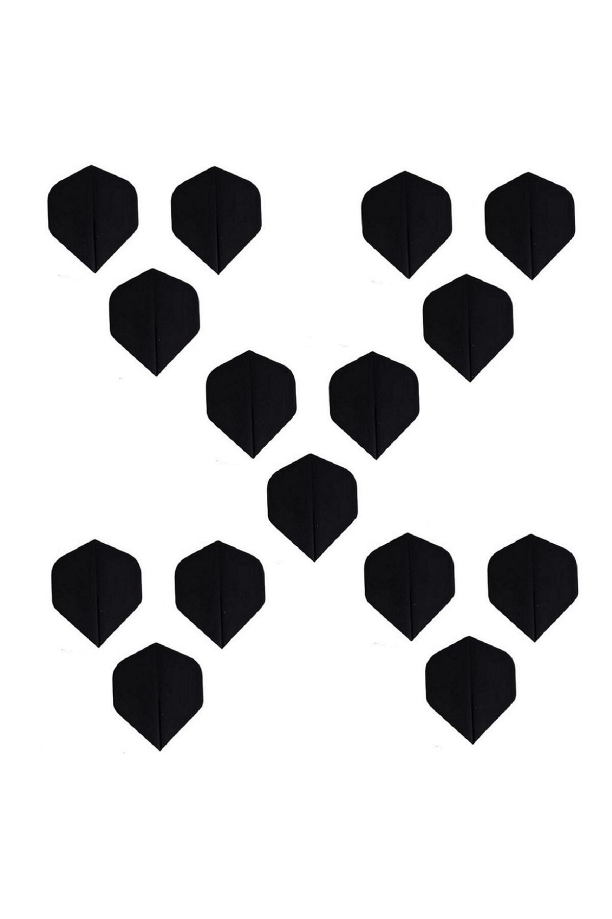 150 Mıcron, 5 Set (15 ADET) Dart Flight-flayt Siyah, Pet