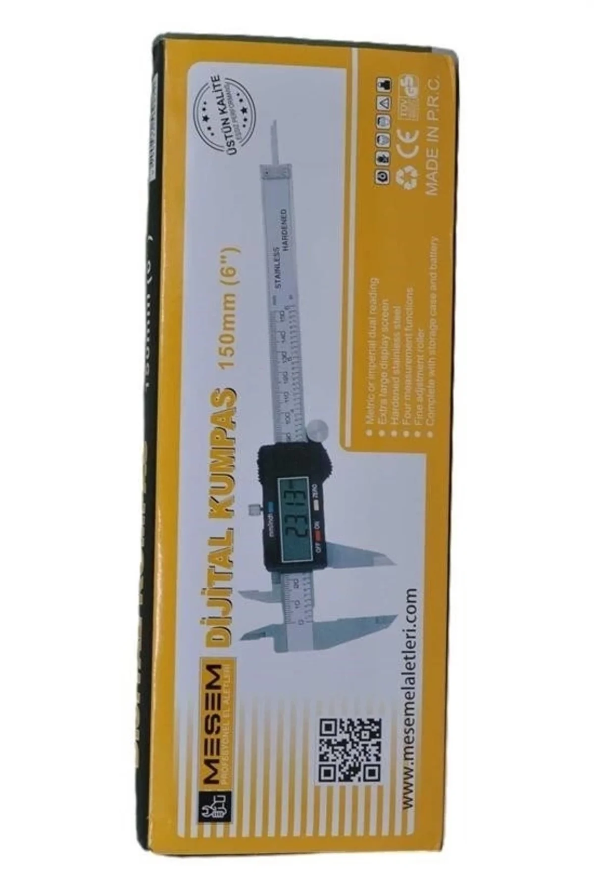 150 Mm Mekanik Çelik Kumpas Özel Kutulu Hassas Manuel Ölçü Aleti