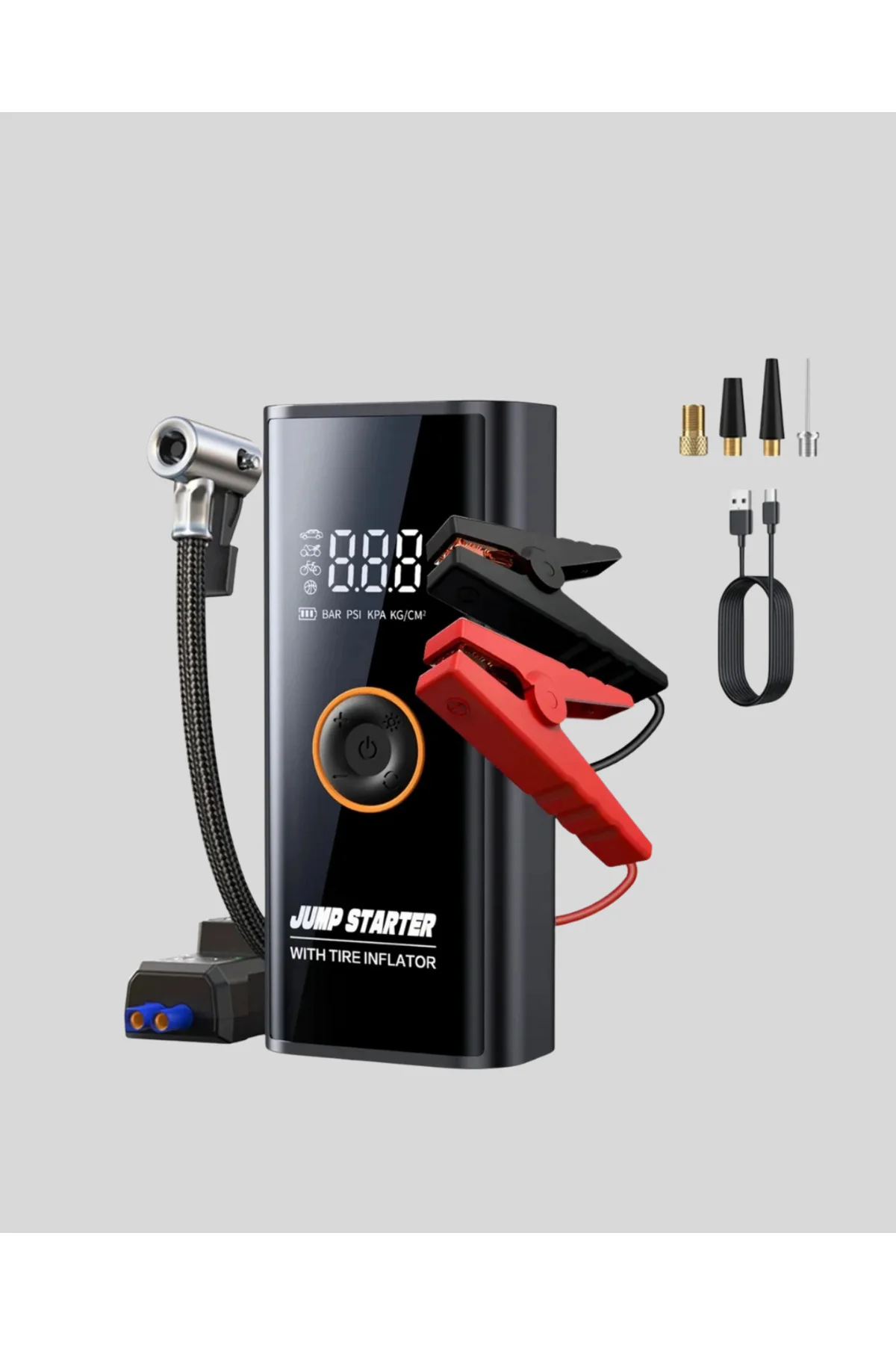 150 Psi Dijital Hava Pompası Akü Takviye Ve Powerbank Özellikli - Görsel 2
