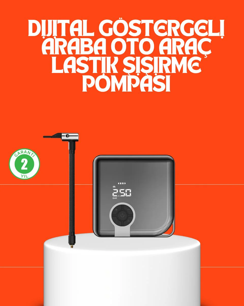 150 PSI Kablosuz Lastik Pompası - Yüksek Basınçlı Taşınabilir Pompa