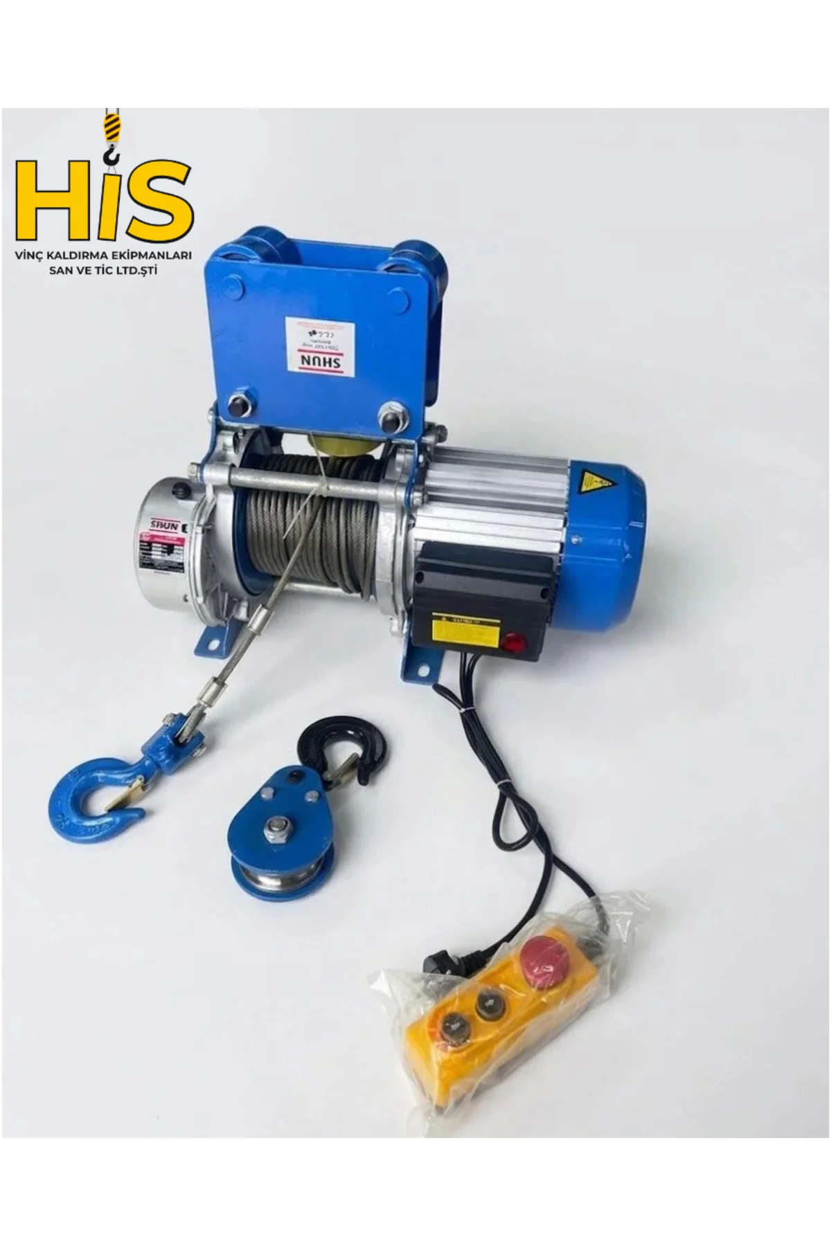 1500 Kg 220 Volt 30 Metre Profesyonel Halatlı Vinç