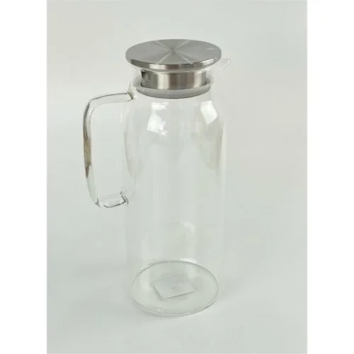 1500 ml Borosilikat Cam Su Sürahisi - Metal Kapaklı ve Isıya Dayanıklı 1500 ml Borosilikat Cam Su Sürahisi - Metal Kapaklı ve Isıya Dayanıklı