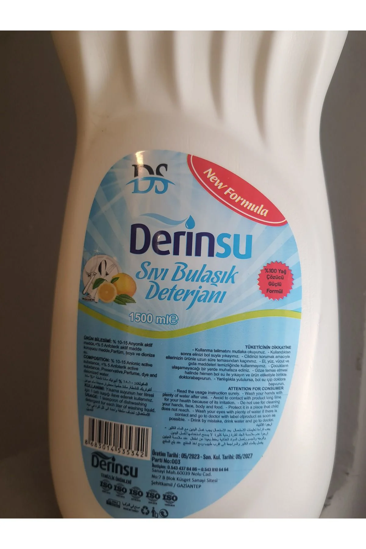 1.500 ML BULAŞIK DETERJANİ 1.500 ML BULAŞIK DETERJANİ