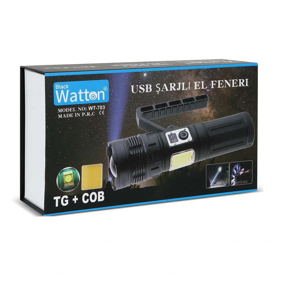15.000 Lümen Tg+cob Led Şarjlı El Feneri Wt-703 Fiyatı, Yorumları ve Özellikleri