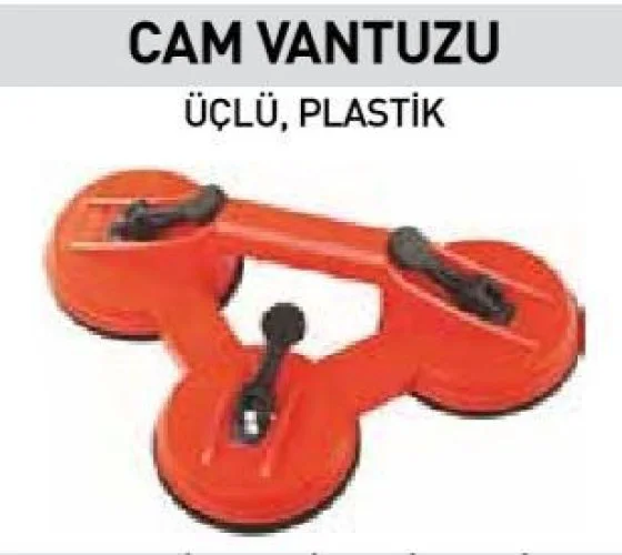 15011 Üçlü Plastik Cam Vantuzu