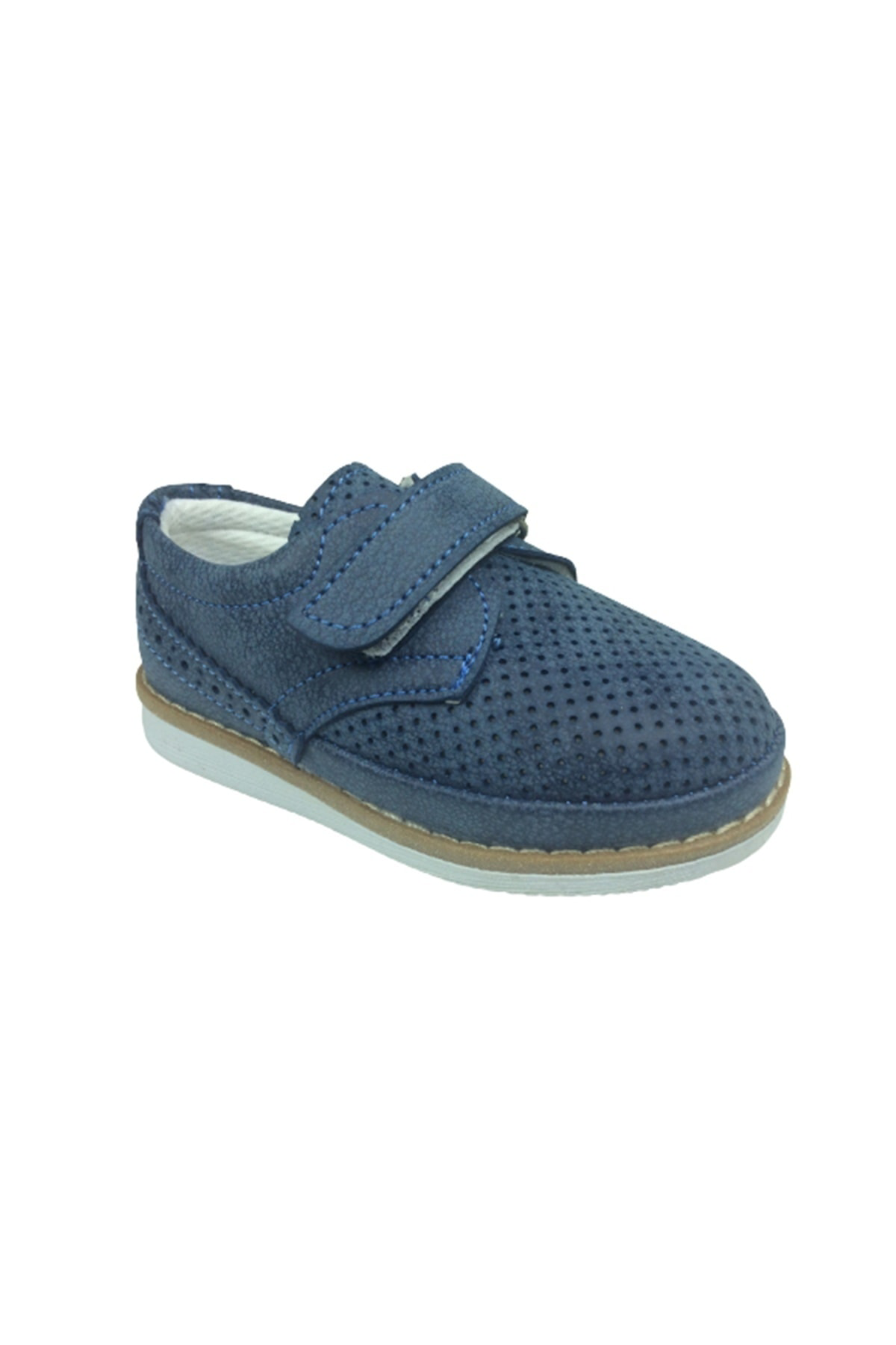 Ortopedikal 1503 Bebe Kot Mavi Süet Erkek Çocuk Cırtlı Oxford Termo Taban Sün