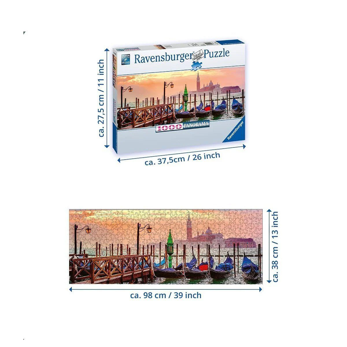 150823 Rensburger, Gondollar, 1000 Parça Puzzle