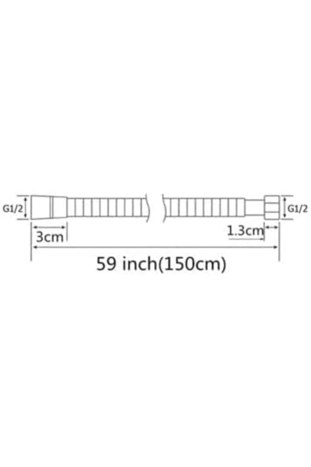 150cm Örgülü Eko Duş Spirali/Banyo Duş Hortumu/Duş Seti Borusu/El