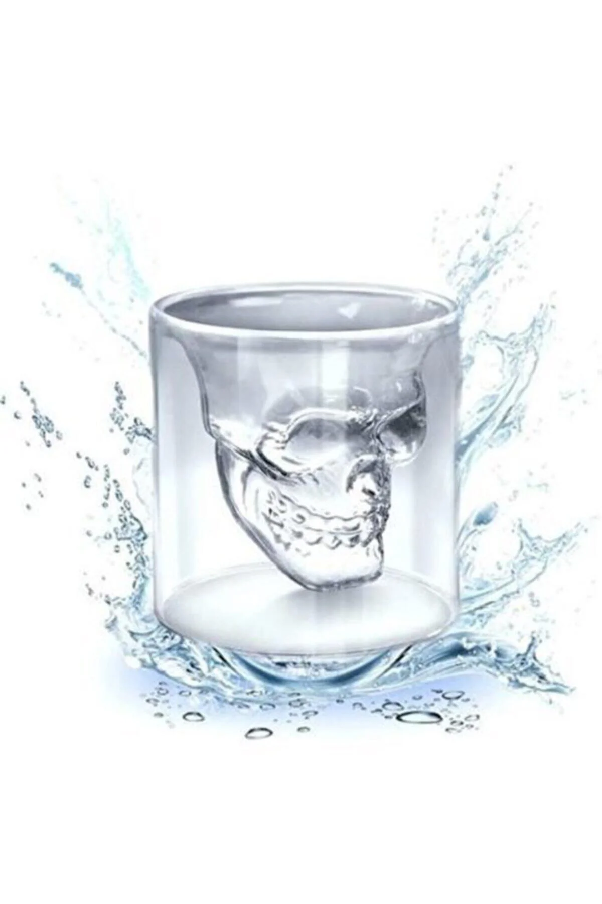 150ml Kuru Kafa Çift Cidarli Şeffaf Cam Bardak