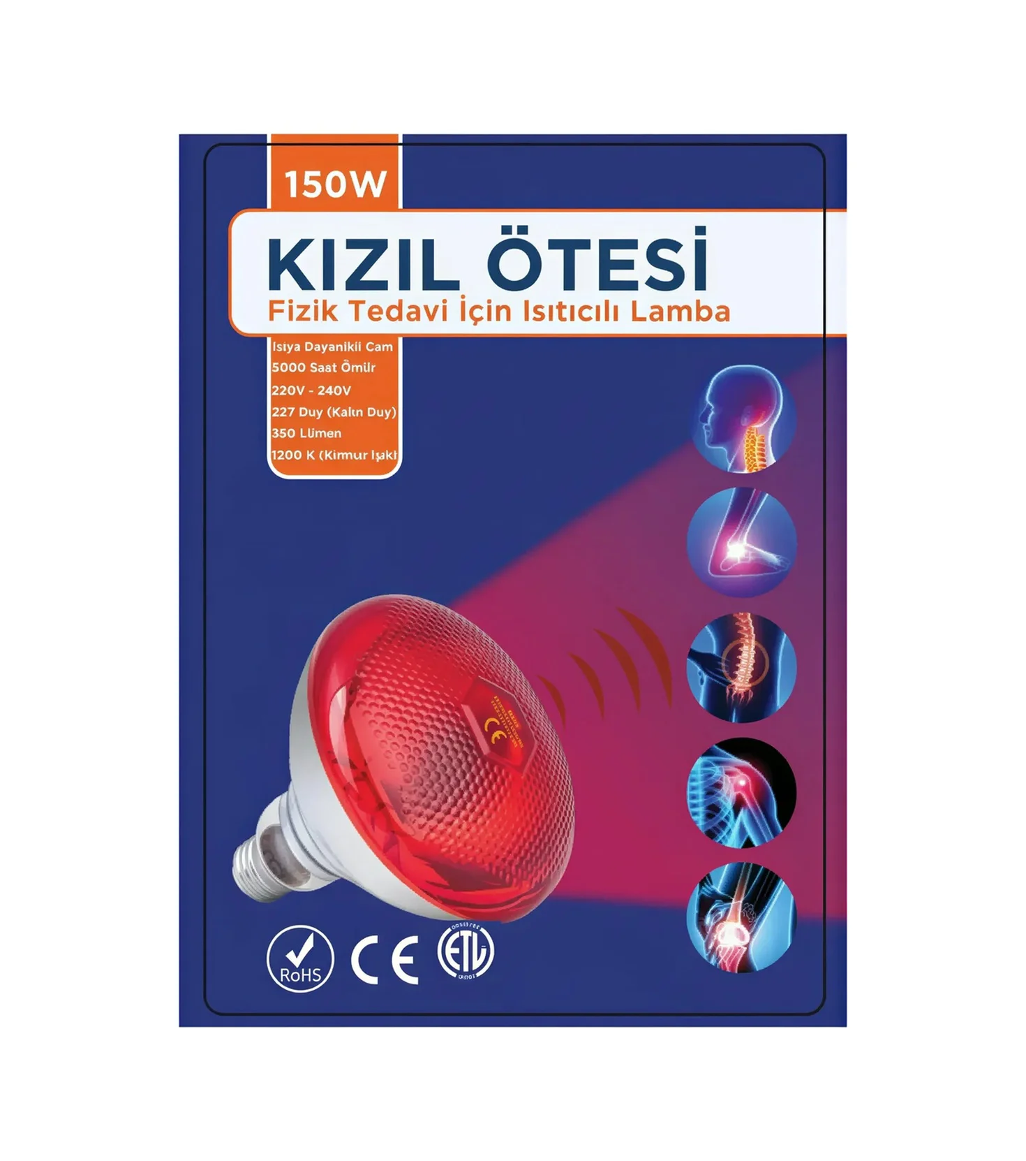 150w Kızılötesi İnfrared Isıtıcılı Fizik Tedavi Lambası Kırmızı Işık E27 Kalın Duy Lisinya 150w Kızılötesi İnfrared Isıtıcılı Fizik Tedavi Lambası Kırmızı Işık E27 Kalın Duy Lisinya