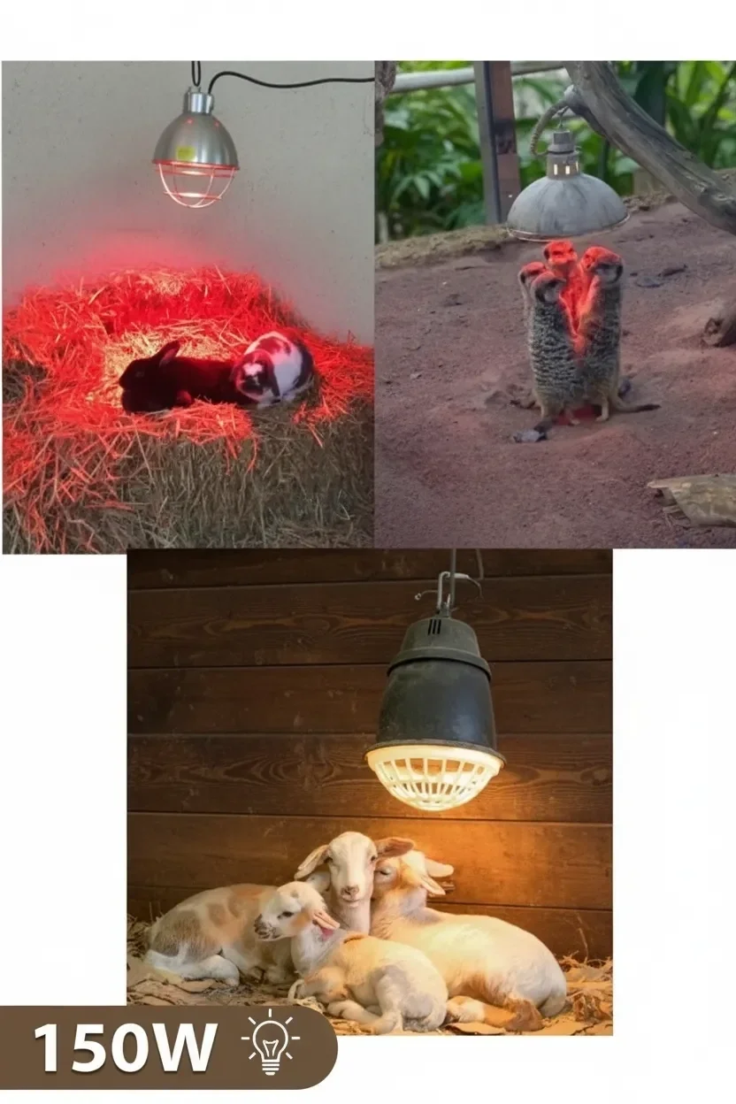 150W Kızılötesi (infrared) Isıtıcılı Hayvan Isıtma ve Kuluçka Lambası (Kırmızı Işık) E27 (Kalın Duy) Fiyatı, Yorumları ve Özellikleri
