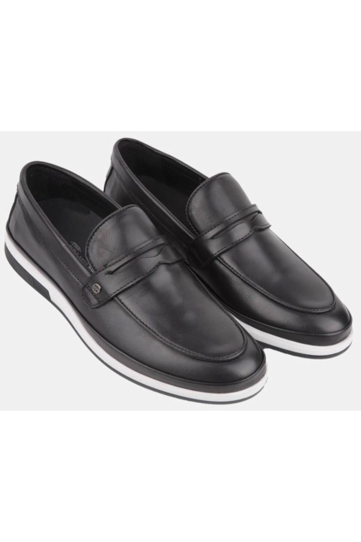 Marcomen 152-17434 Siyah Erkek Loafer Günlük Deri Ayakkabı